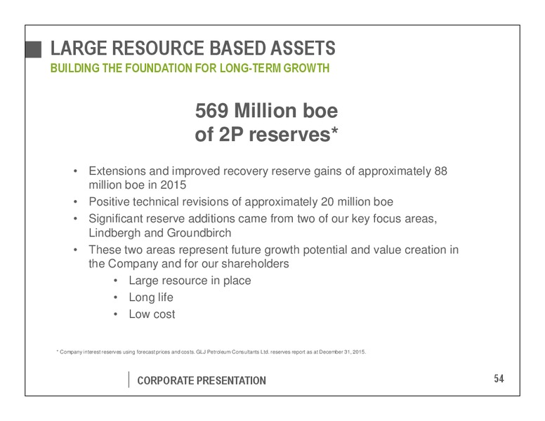 October 2016 Corporate Presentation – Pengrowth Energy Corp – slide 54
