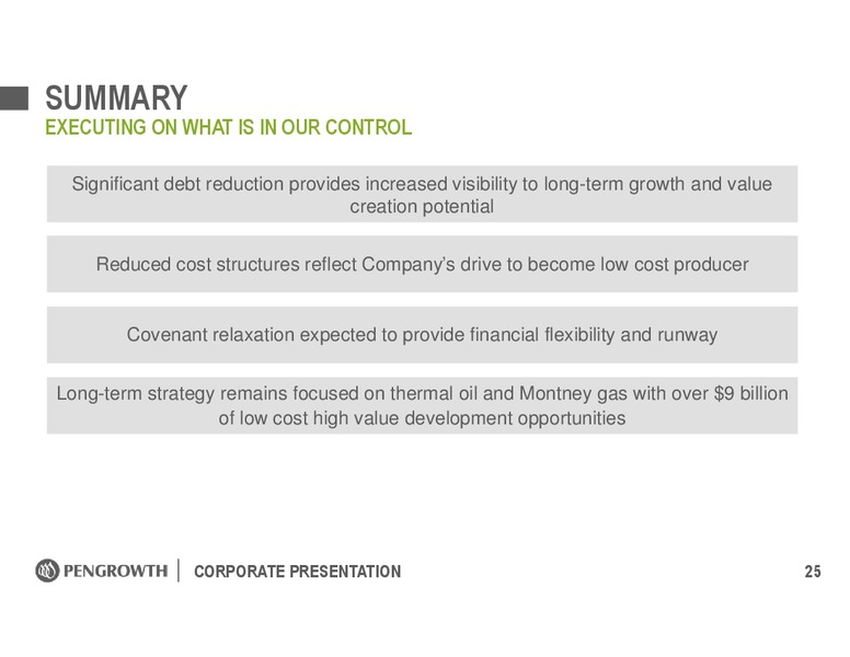 October 2017 Corporate Presentation – Pengrowth Energy Corp – slide 25