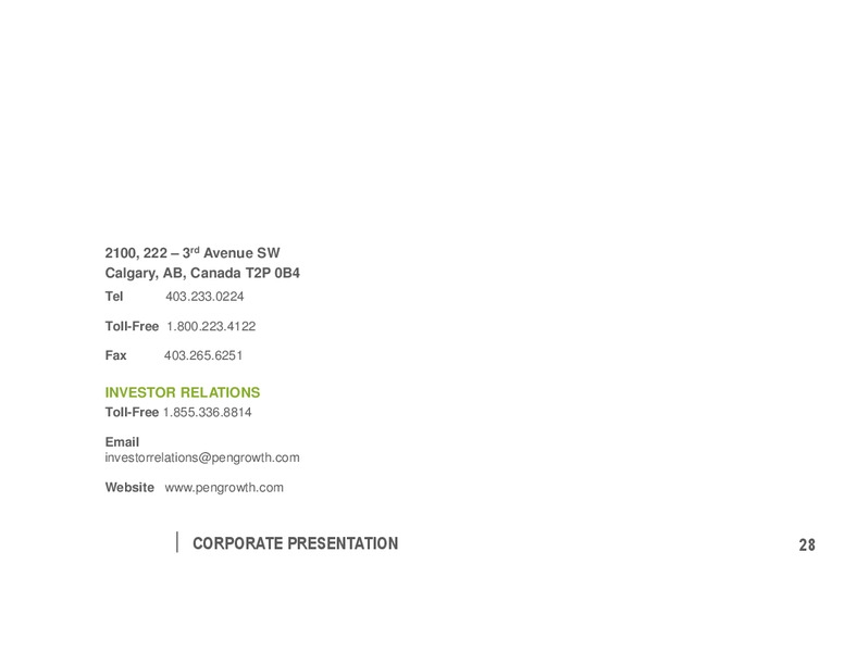 November 2017 Corporate Presentation – Pengrowth Energy Corp – slide 26