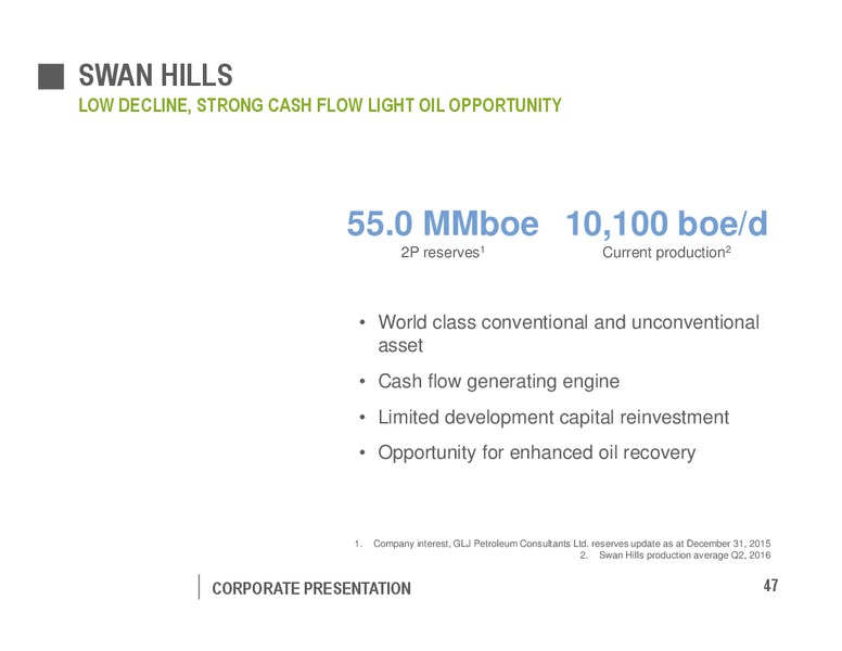 August 2016 Corporate Presentation – Pengrowth Energy Corp – slide 47