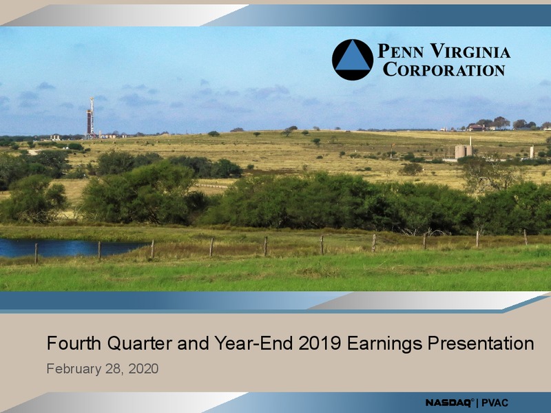 Q4 2019 Earnings – Penn Virginia Corp – slide 1