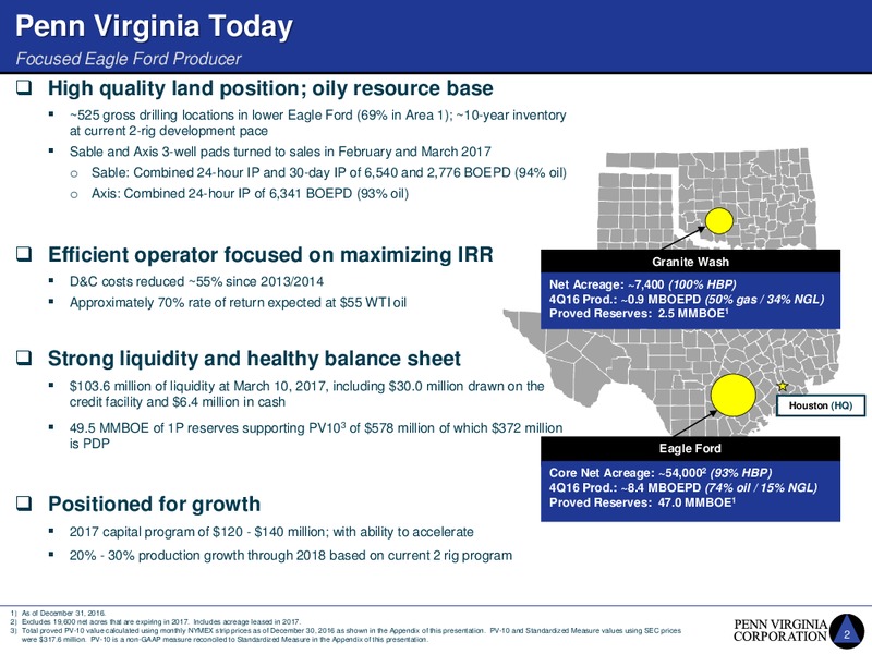 Q4 and Full Year 2016 Earnings Call – Penn Virginia Corp – slide 2