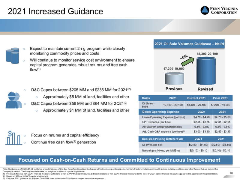 First Quarter 2021 Presentation – Penn Virginia Corp – slide 17
