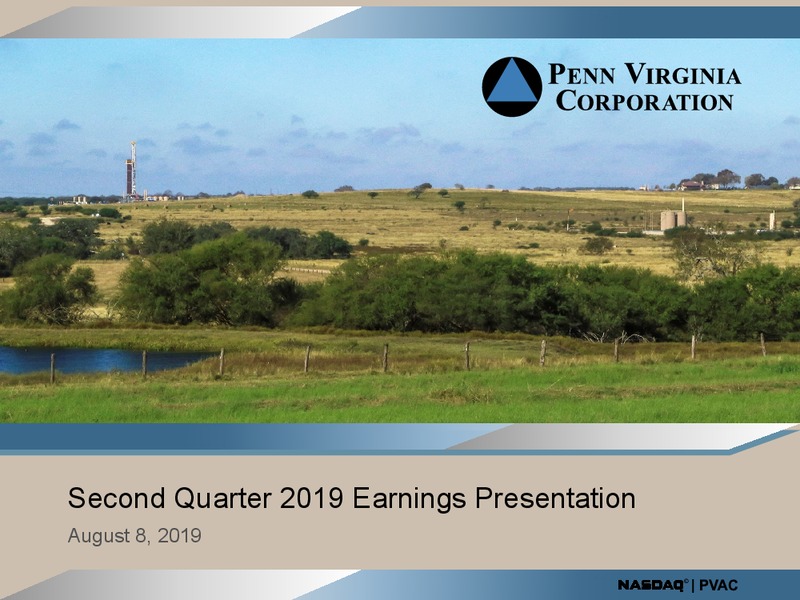 2Q 2019 Earnings Presentation – Penn Virginia Corp – slide 1