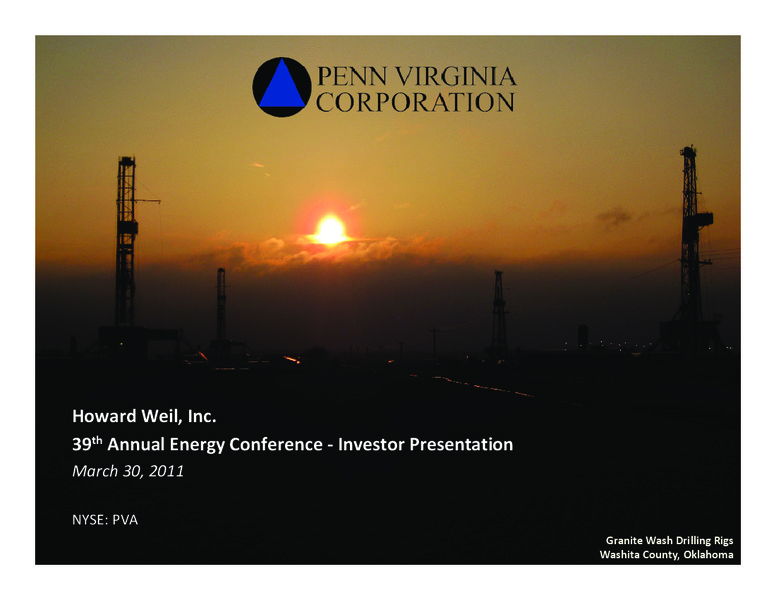 Howard Weil 39th Annual Energy Conference – Penn Virginia Corp – slide 1