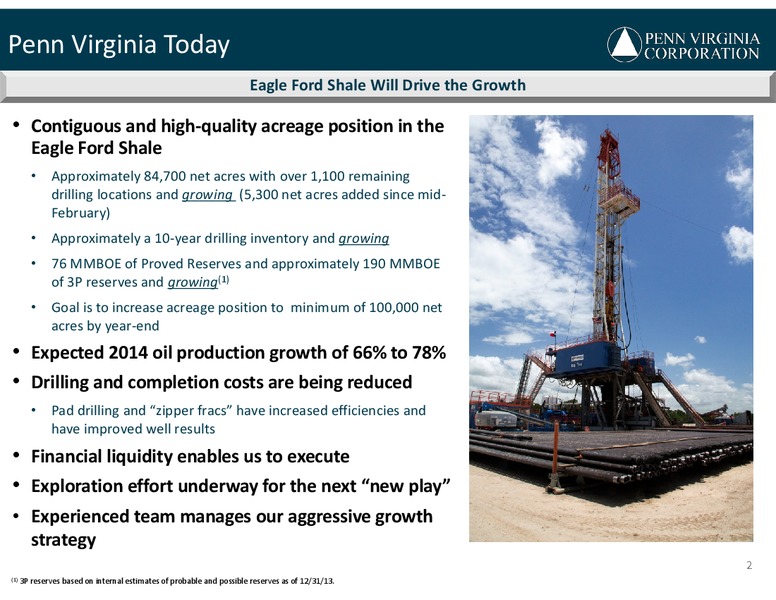 IPAA OGIS NEW YORK – Penn Virginia Corp – slide 2