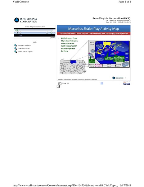EnerCom's London Oil & Gas Conference – Penn Virginia Corp – slide 15