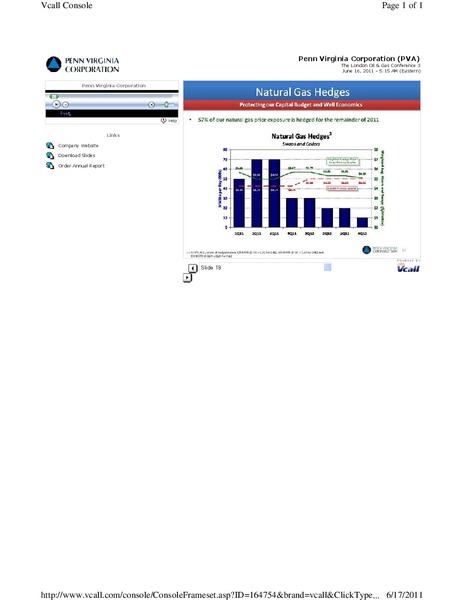 EnerCom's London Oil & Gas Conference – Penn Virginia Corp – slide 19