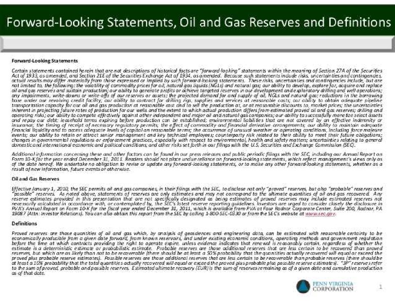 Jefferies & Company Inc. 2012 Global Energy Conference – Penn Virginia Corp – slide 2