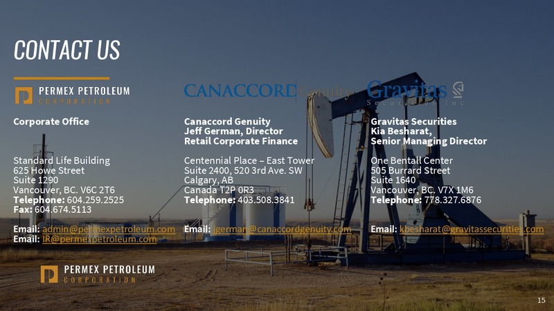 March 2018 Investor Presentation – Permex Petroleum Corp – slide 13