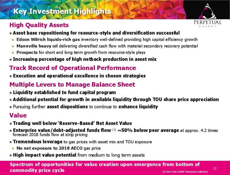March 2018 Corporate Presentation – Perpetual Energy Inc – slide 32