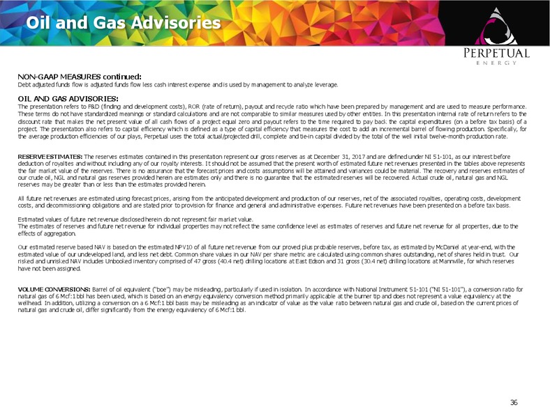 March 2018 Corporate Presentation – Perpetual Energy Inc – slide 35