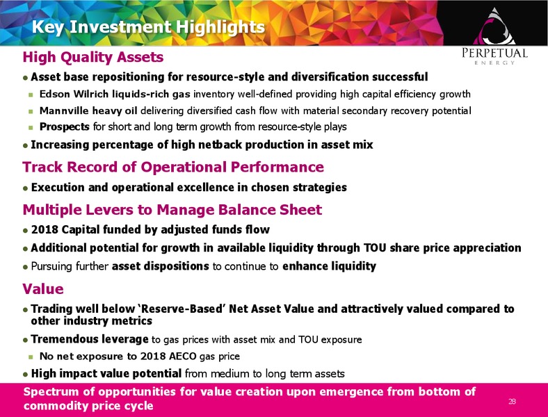 April 2018 Corporate Presentation – Perpetual Energy Inc – slide 28