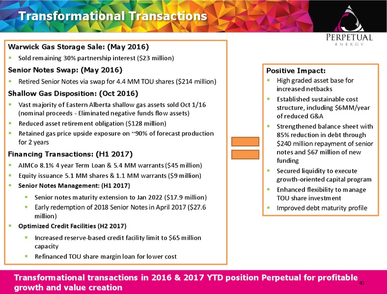 April 2018 Corporate Presentation – Perpetual Energy Inc – slide 39