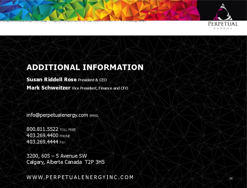 July 2018 Corporate Presentation – Perpetual Energy Inc – slide 33