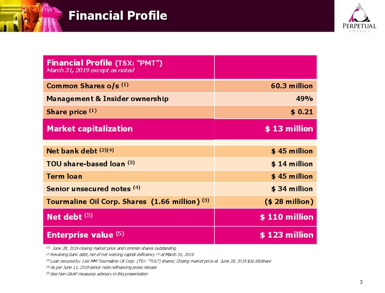 July 2019 Corporate Presentation – Perpetual Energy Inc – slide 2