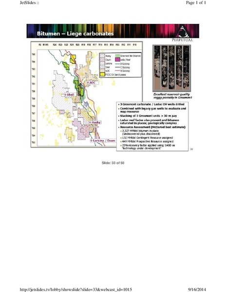 FIRSTENERGY GLOBAL ENERGY CONFERENCE – Perpetual Energy Inc – slide 33