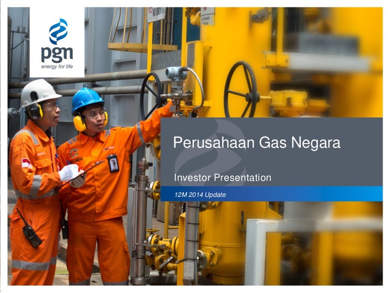 Investor Presentation – Perusahaan Gas Negara – slide 1