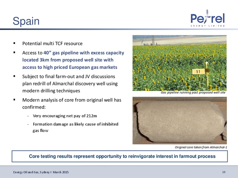 ENERGY OIL AND GAS CONFERENCE – Petrel Energy Ltd. – slide 12