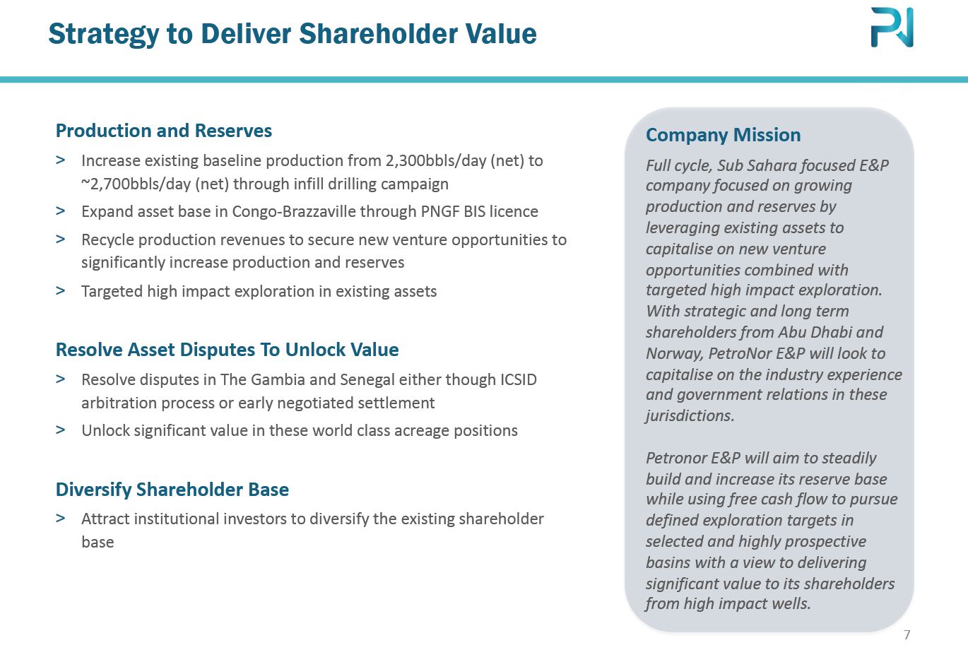 Pareto Securities Oil and Offshore Conference – PetroNor E&P – slide 6
