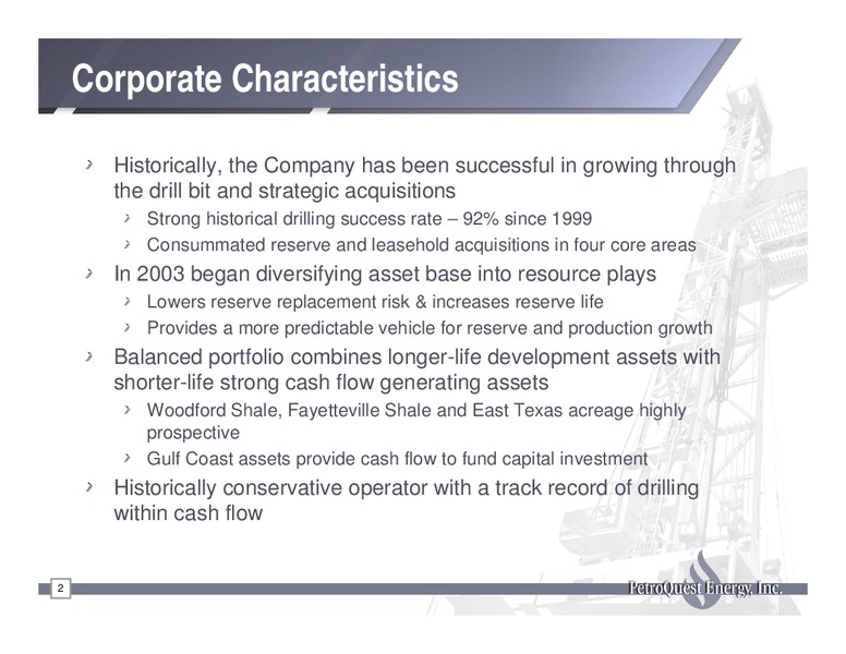 Q1 2010 Earnings Call – Petroquest Energy Inc. – slide 2