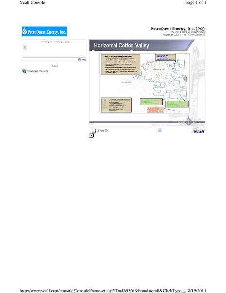 EnerComs The Oil & Gas Conference – Petroquest Energy Inc. – slide 15