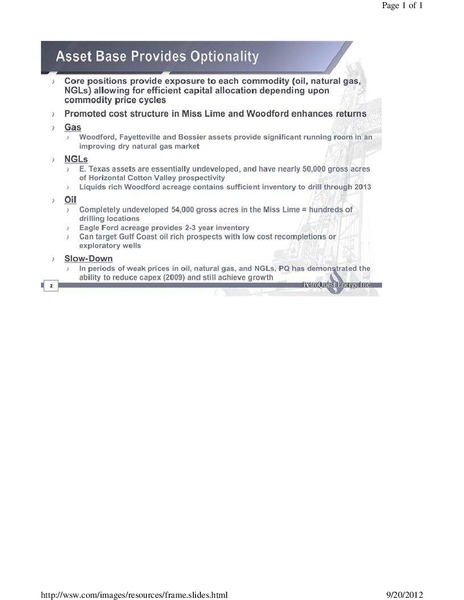 Imperial Capital 6th Annual Global Opportunities Conference – Petroquest Energy Inc. – slide 3