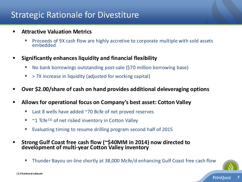 June 2015 Investor Presentation – Petroquest Energy Inc. – slide 6