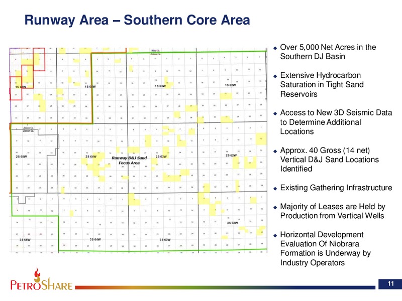 August 2018 Enercom Conference – PetroShare Corp. – slide 11