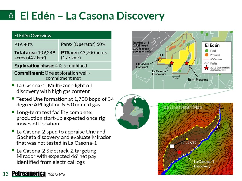 CANACCORD GENUITY GLOBAL RESOURCE – Petroamerica Oil Corp – slide 13