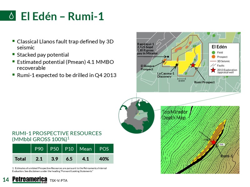 CANACCORD GENUITY GLOBAL RESOURCE – Petroamerica Oil Corp – slide 14
