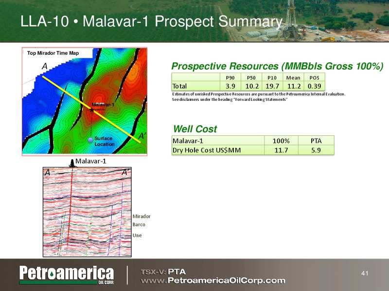CANACCORD  GENUITY 6TH ANNUAL GLOBAL RESOURCES CONFERENCE – Petroamerica Oil Corp – slide 40