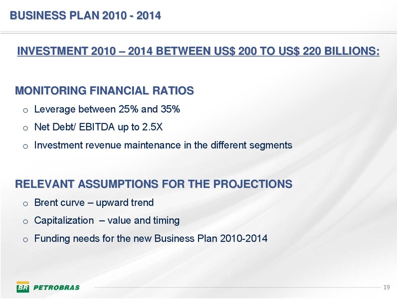 Q4 2009 EARNINGS CALL – Petrobras – slide 19