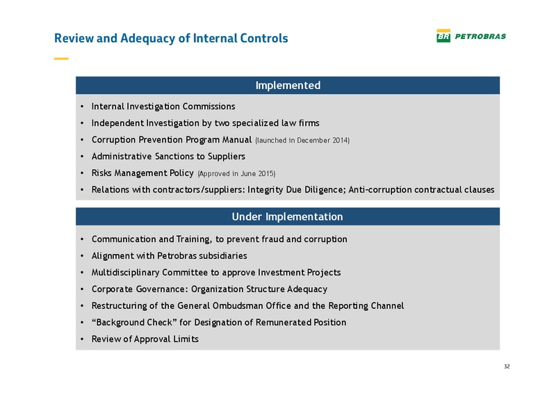 Pactual Conference – Petrobras – slide 31