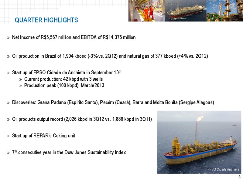 Q3 2012 EARNINGS CALL – Petrobras – slide 2