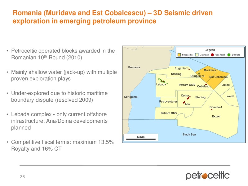 2013 CAPITAL MARKETS DAY – Petroceltic International Plc – slide 38