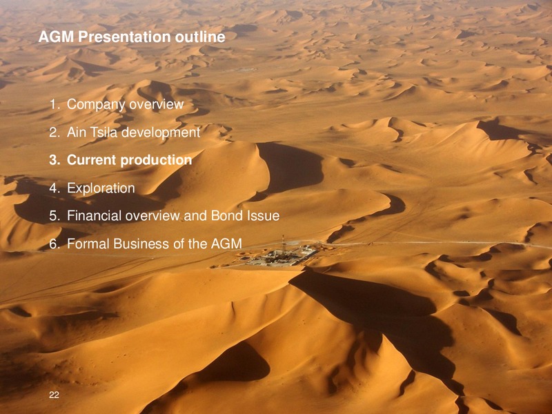 July 2015 Annual General Meeting – Petroceltic International Plc – slide 21