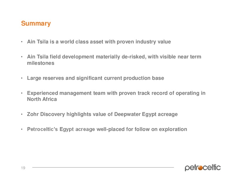 November 2015 Natural Resources Forum – Petroceltic International Plc – slide 18