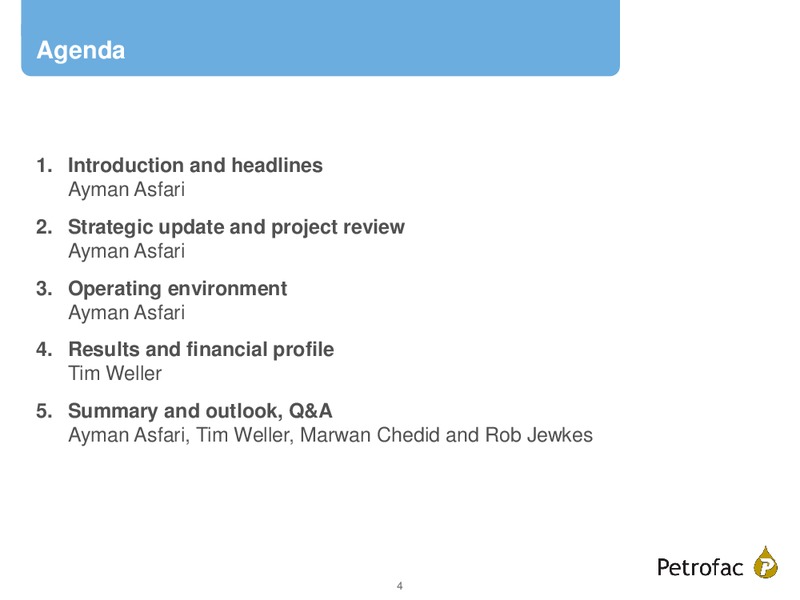FINAL RESULTS 2014 – Petrofac – slide 3