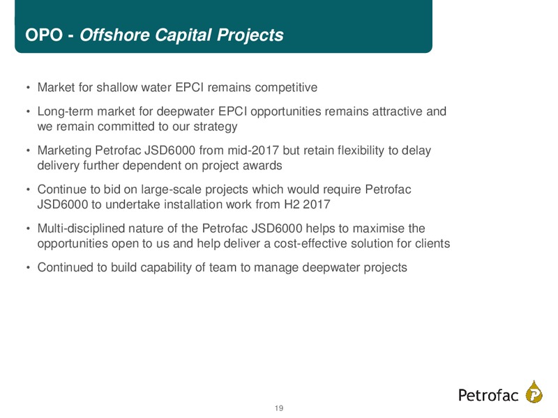 FINAL RESULTS 2014 – Petrofac – slide 18