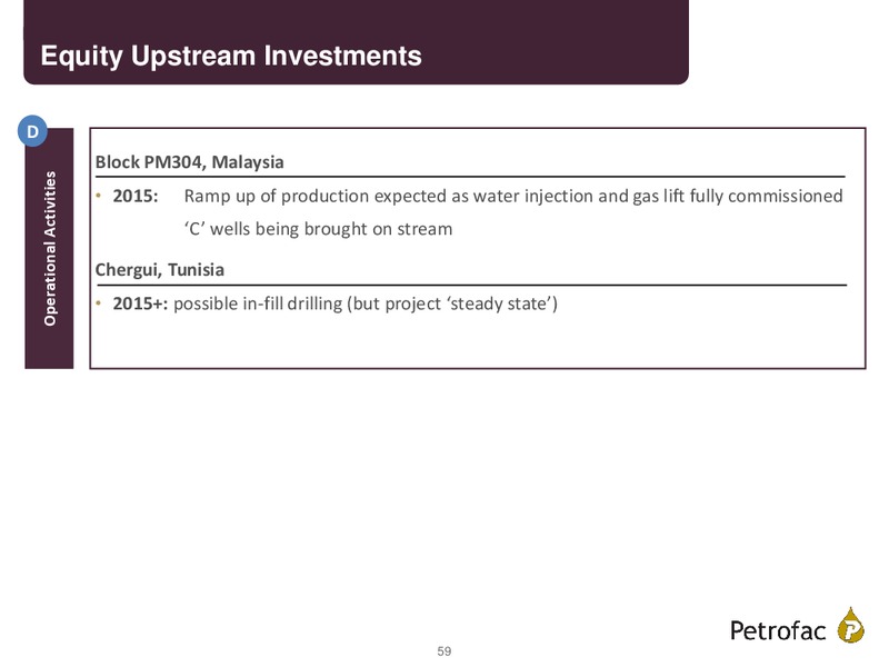 FINAL RESULTS 2014 – Petrofac – slide 58