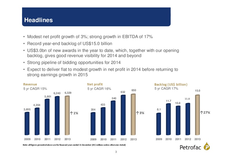FINAL RESULTS 2013 – Petrofac – slide 2