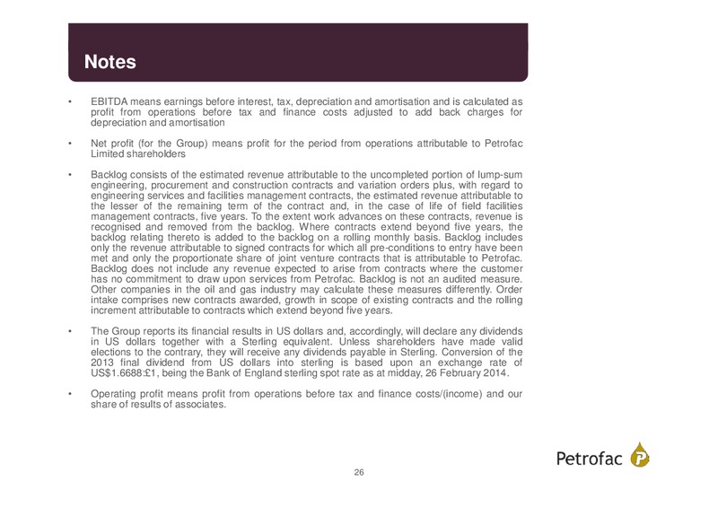 FINAL RESULTS 2013 – Petrofac – slide 25