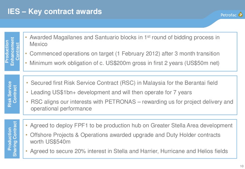 2011 FINAL RESULTS – Petrofac – slide 9