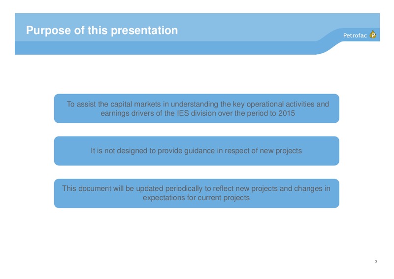 INVESTOR PRESENTATION – Petrofac – slide 2