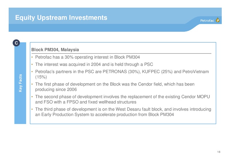 INVESTOR PRESENTATION – Petrofac – slide 17