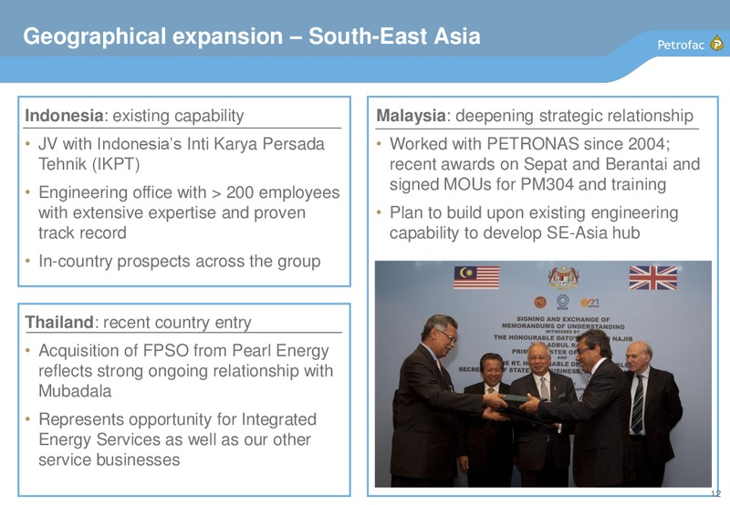 H1 2011 EARNINGS CALL – Petrofac – slide 11