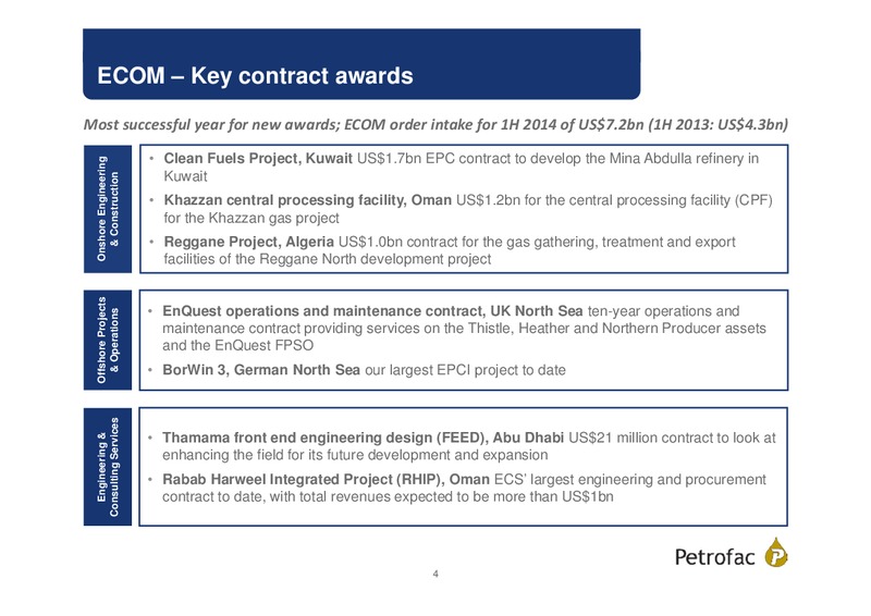 INTERIM RESULTS 2014 – Petrofac – slide 3