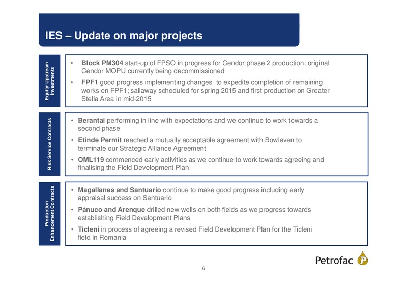 INTERIM RESULTS 2014 – Petrofac – slide 5