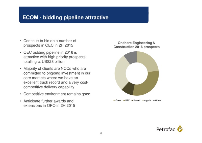 Q2 2015 Results – Petrofrac – slide 5
